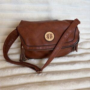 Tory Burch Tan Leather Crossbody Bag